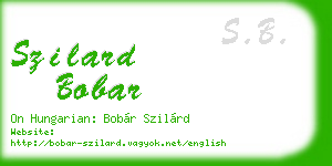 szilard bobar business card